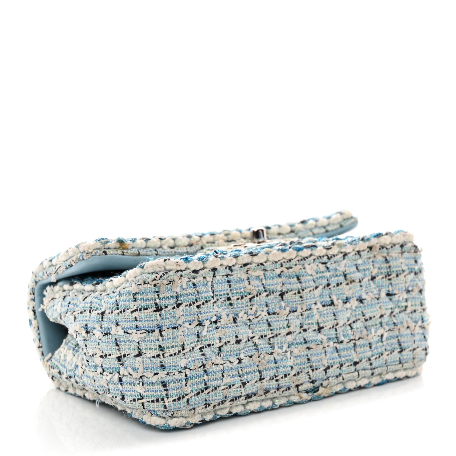 Chanel Tweed Braid Mini Flap Blue White Navy 4 of 12