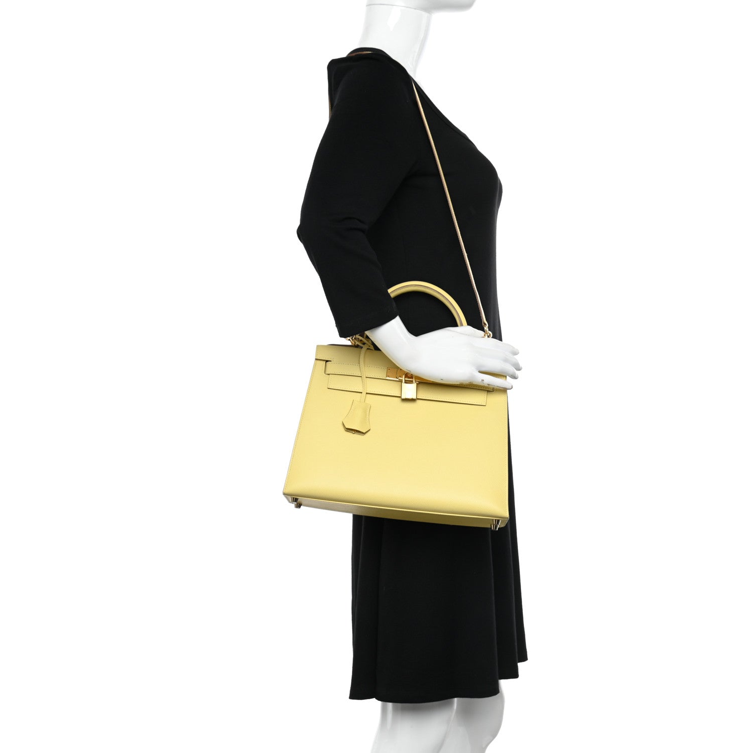 Hermes Epsom Kelly Sellier 28 Jaune Poussin 2 of 10