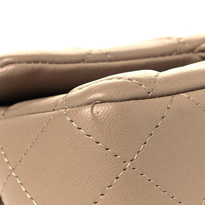 Chanel Lambskin Quilted Mini Rectangular Flap Dark Beige 10 of 11