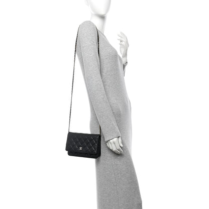 Chanel Caviar Quilted Wallet On Chain WOC Black 2 of 13