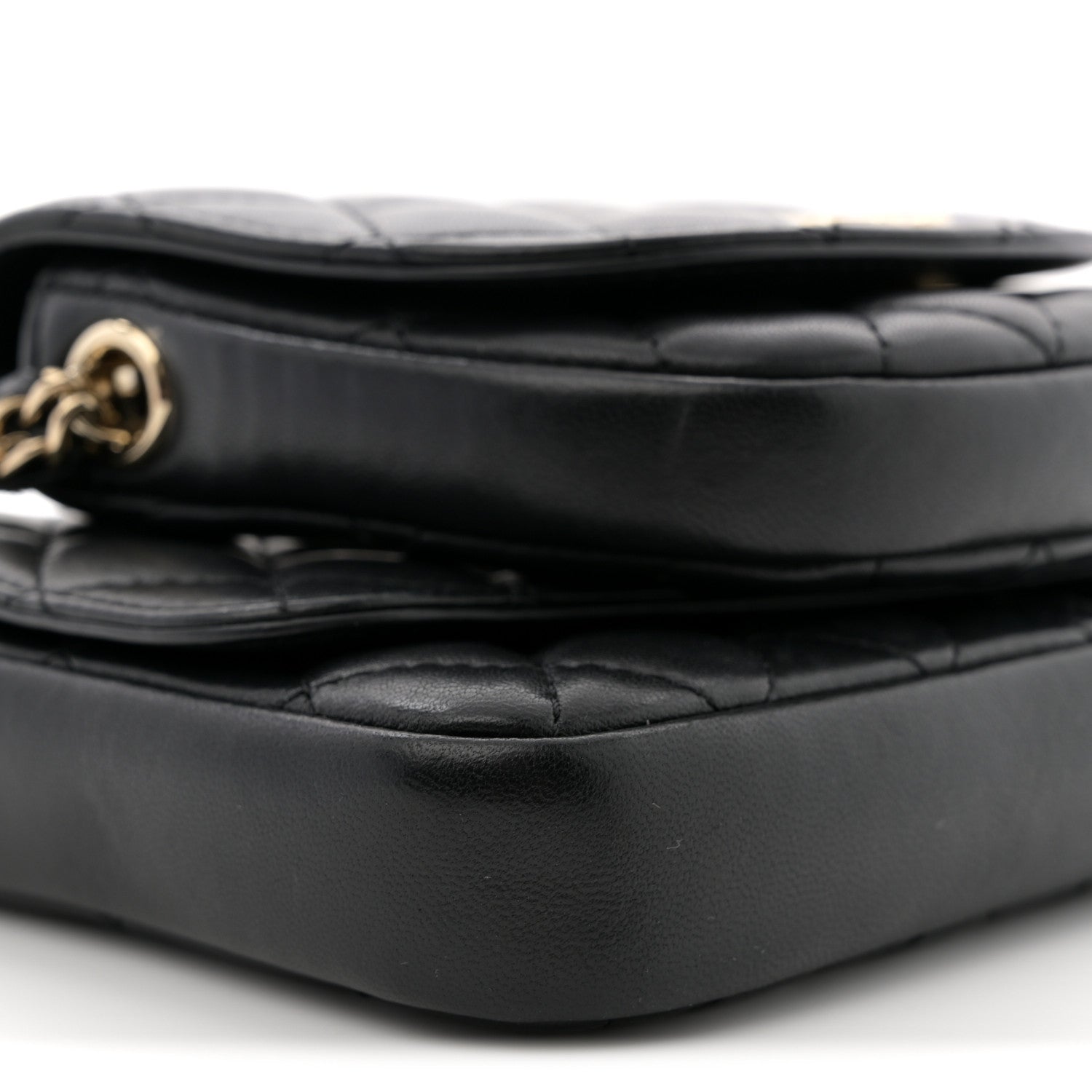 Chanel Lambskin Quilted Side Packs Black 10 of 14