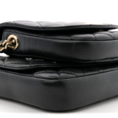Chanel Lambskin Quilted Side Packs Black 10 of 14