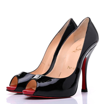Christian Louboutin Patent Maryl 120 Pumps 36 Black Red 3 of 15