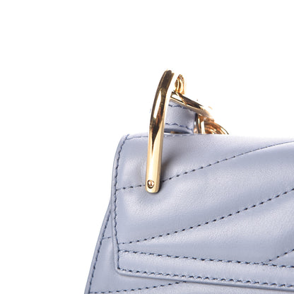 Chloe Calfskin Quilted Mini Drew Bijou Shoulder Bag Washed Blue 10 of 10