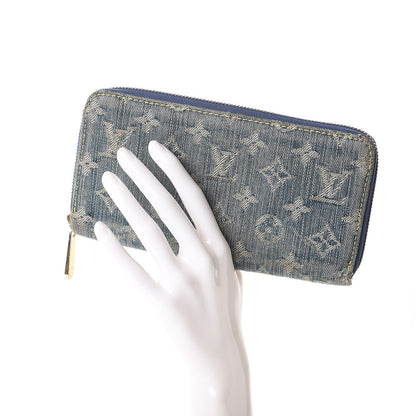Louis Vuitton Monogram Denim Zippy Wallet Blue 2 of 17
