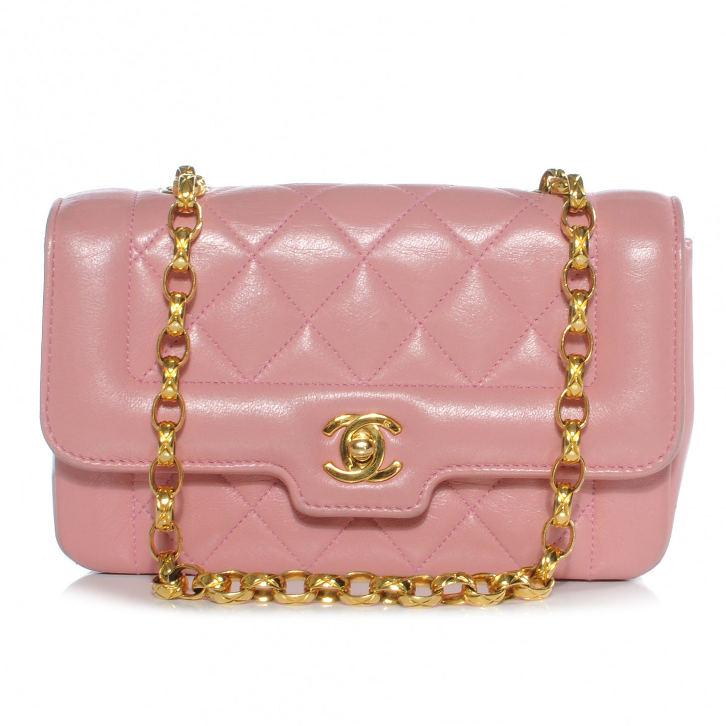 Lambskin Mini Flap Pink