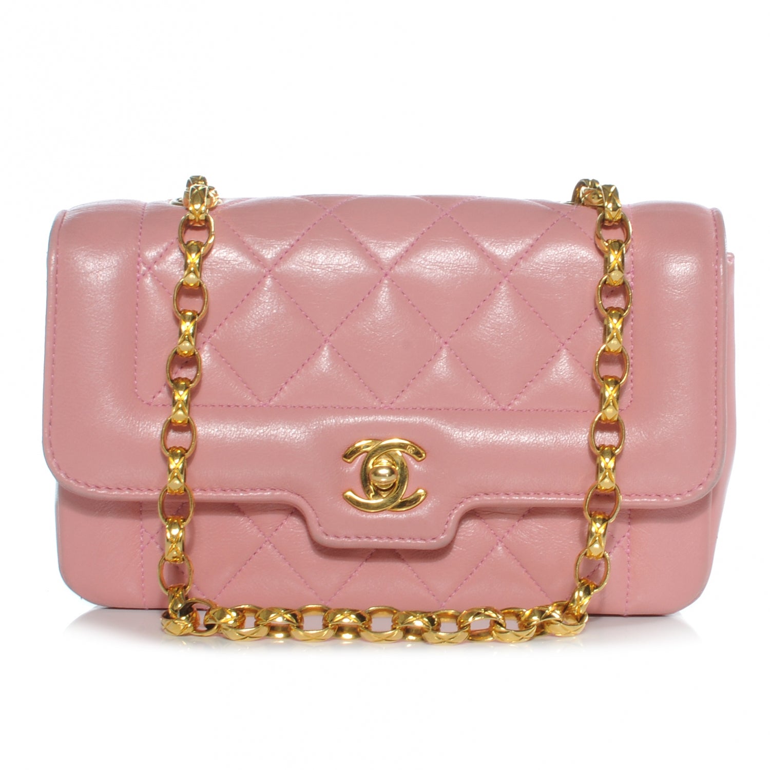 Chanel Lambskin Mini Flap Pink 1 of 9