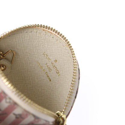 Louis Vuitton Mini Lin Croisette Round Coin Purse Rouge 6 of 7