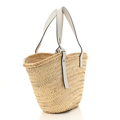 Loewe Raffia Small Basket Tote Bag Natural White 3 of 9