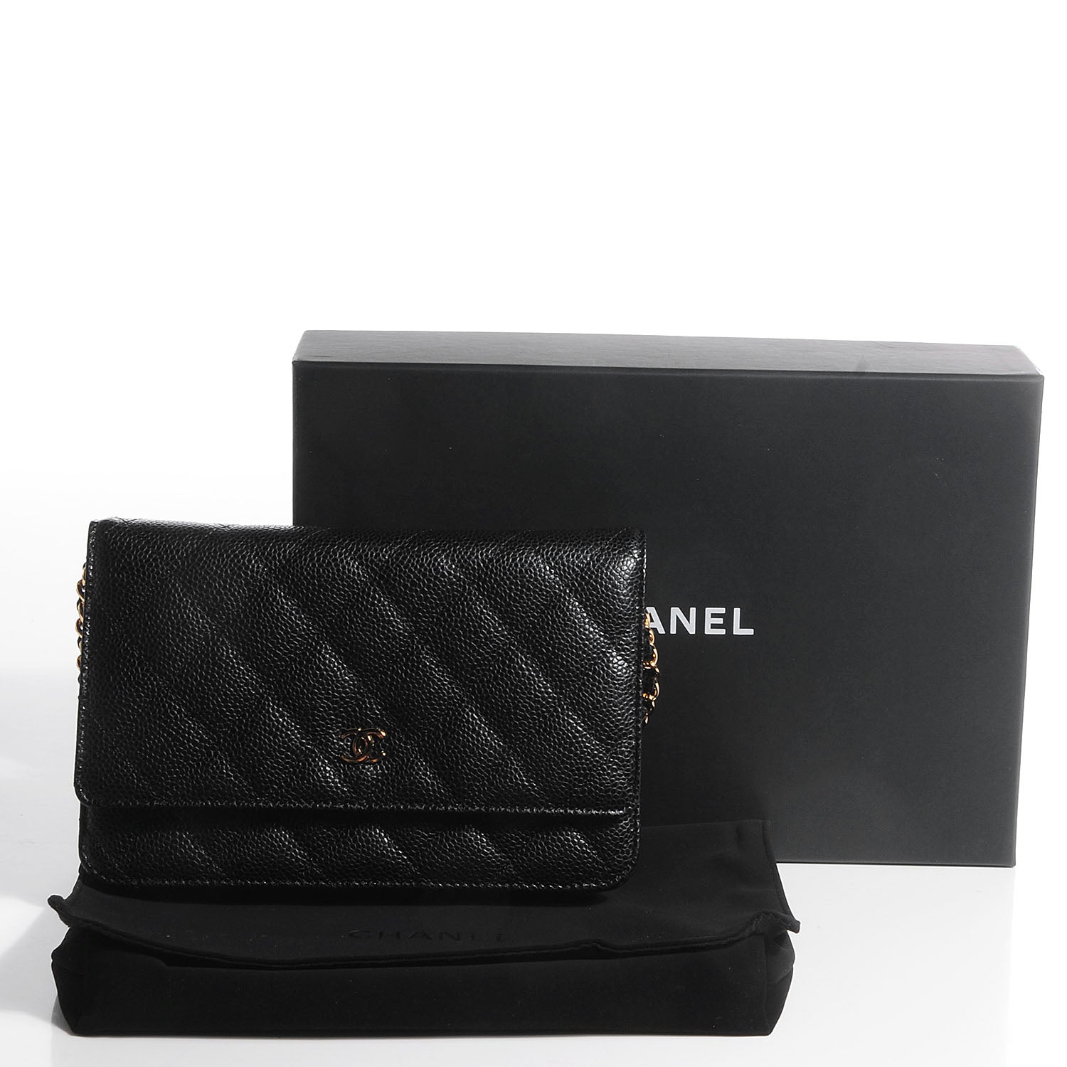 Chanel Caviar Quilted Wallet On Chain WOC Black 5 of 9
