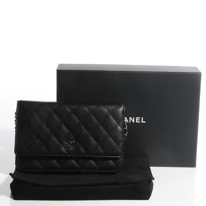 Chanel Caviar Quilted Wallet On Chain WOC Black 5 of 9