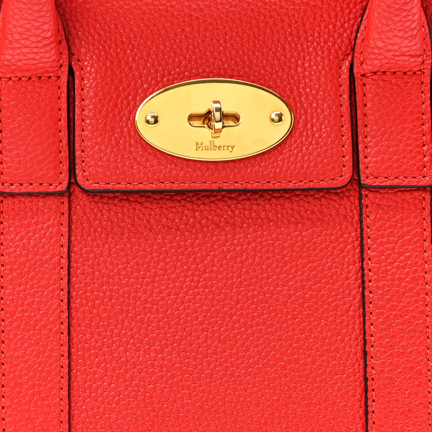 Mulberry Classic Grain Small Bayswater Satchel Scarlet Red 7 of 9