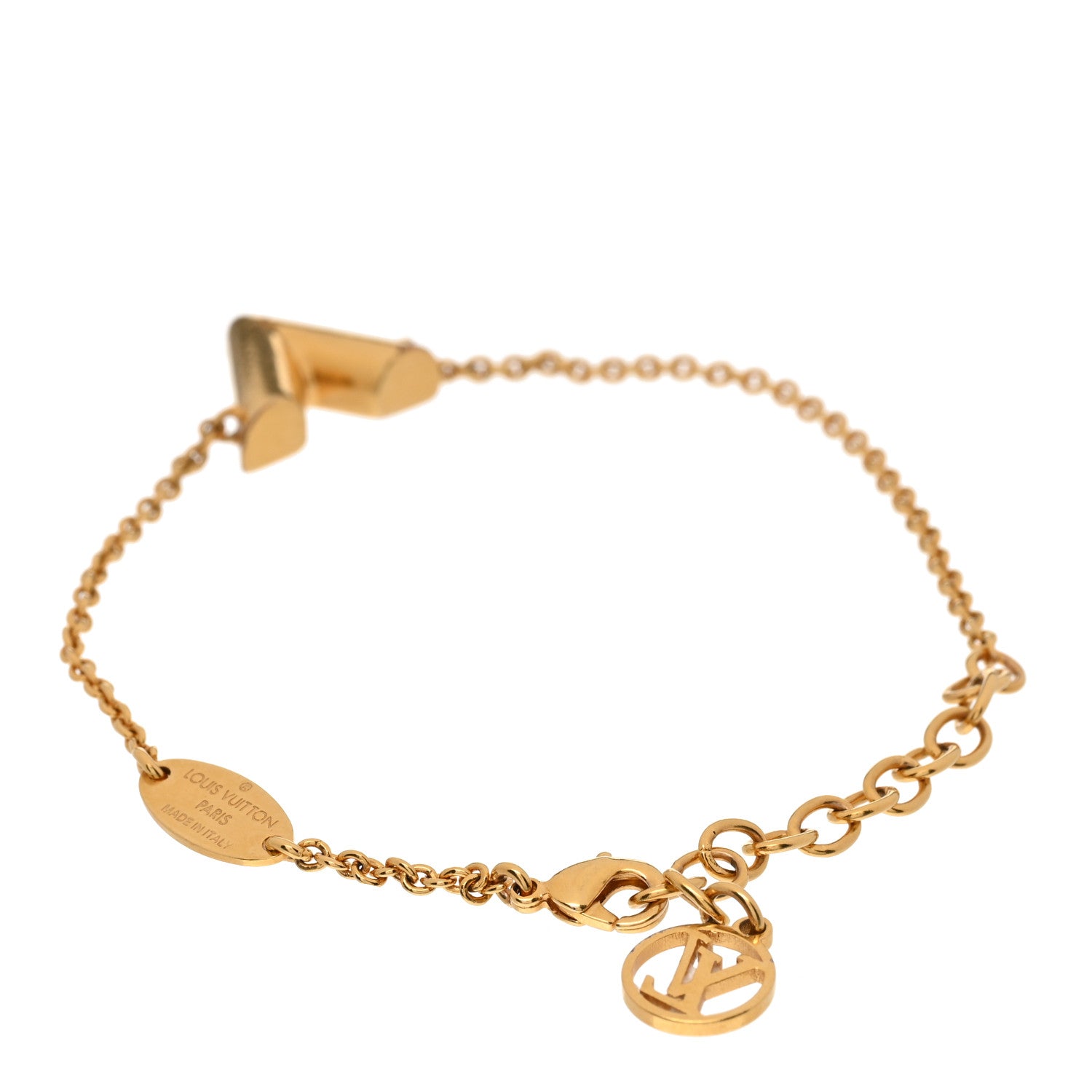 Louis Vuitton Essential V Supple Bracelet Gold 3 of 6