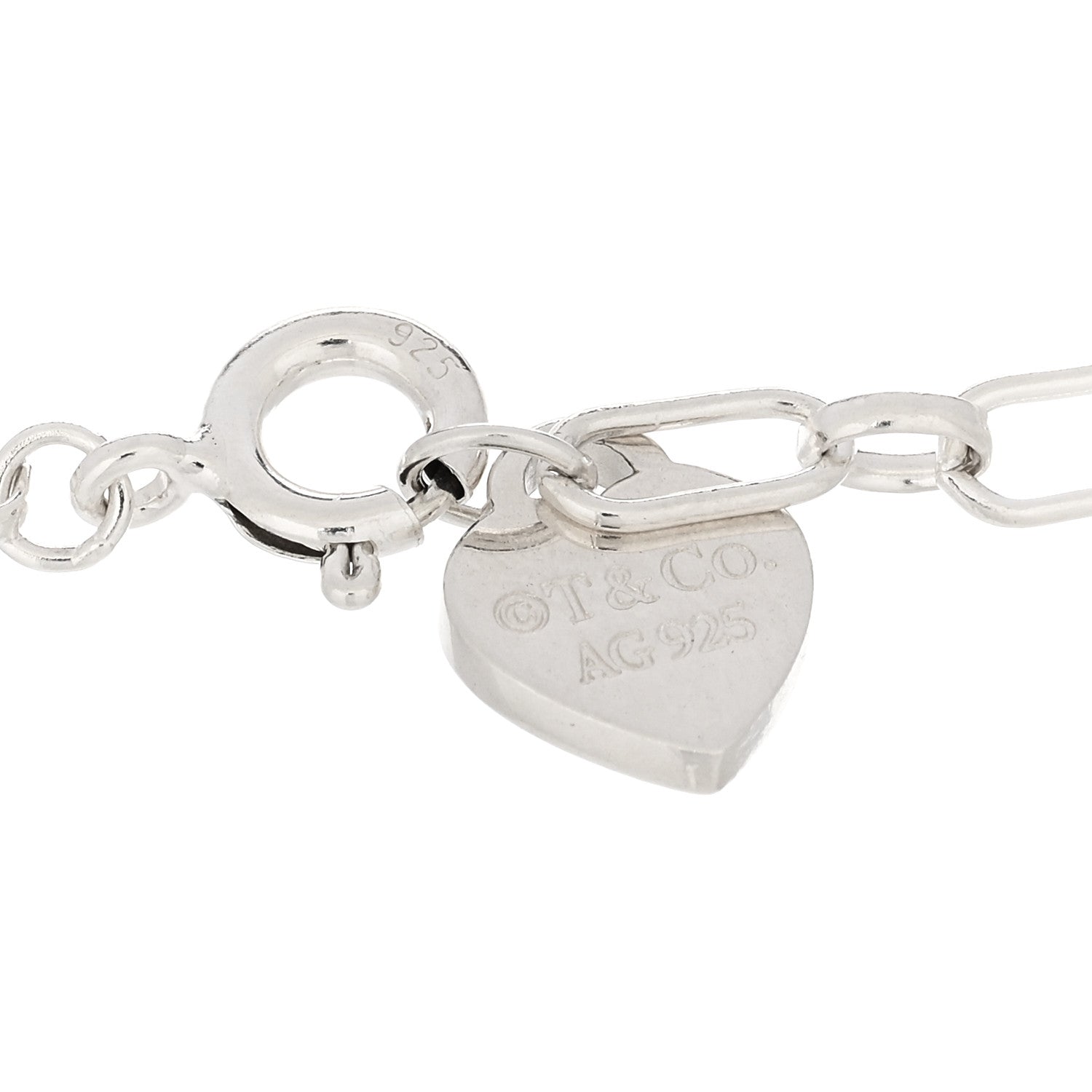 Tiffany Sterling Silver Enamel Love Charm Bracelet Blue 3 of 3