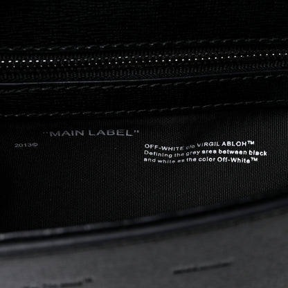 Off-White Calfskin Diag Flap Bag Black White 6 of 9