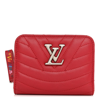 Louis Vuitton Calfskin New Wave Compact Zip Wallet Rouge 1 of 9