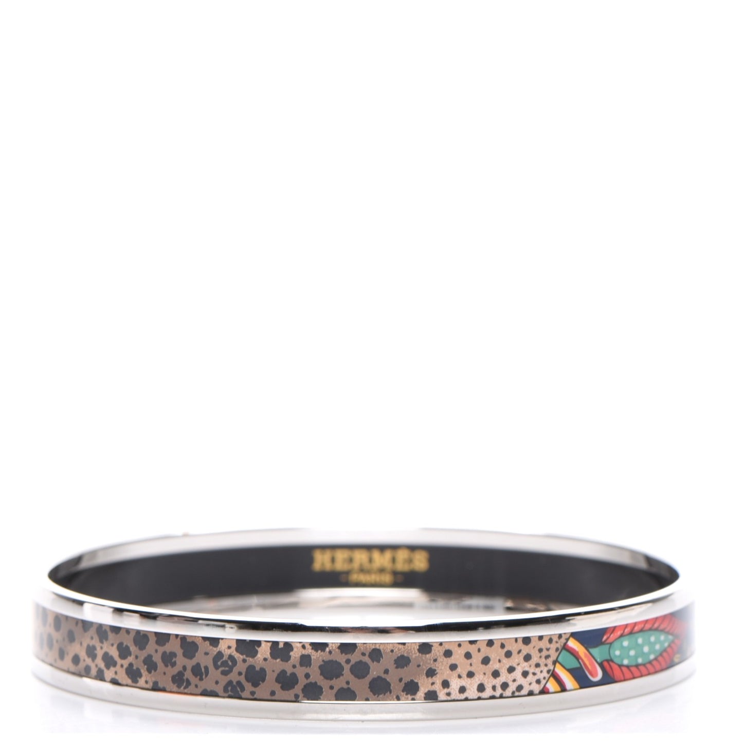 Enamel Printed Narrow La Marche de Savana Bracelet 85 Exotique