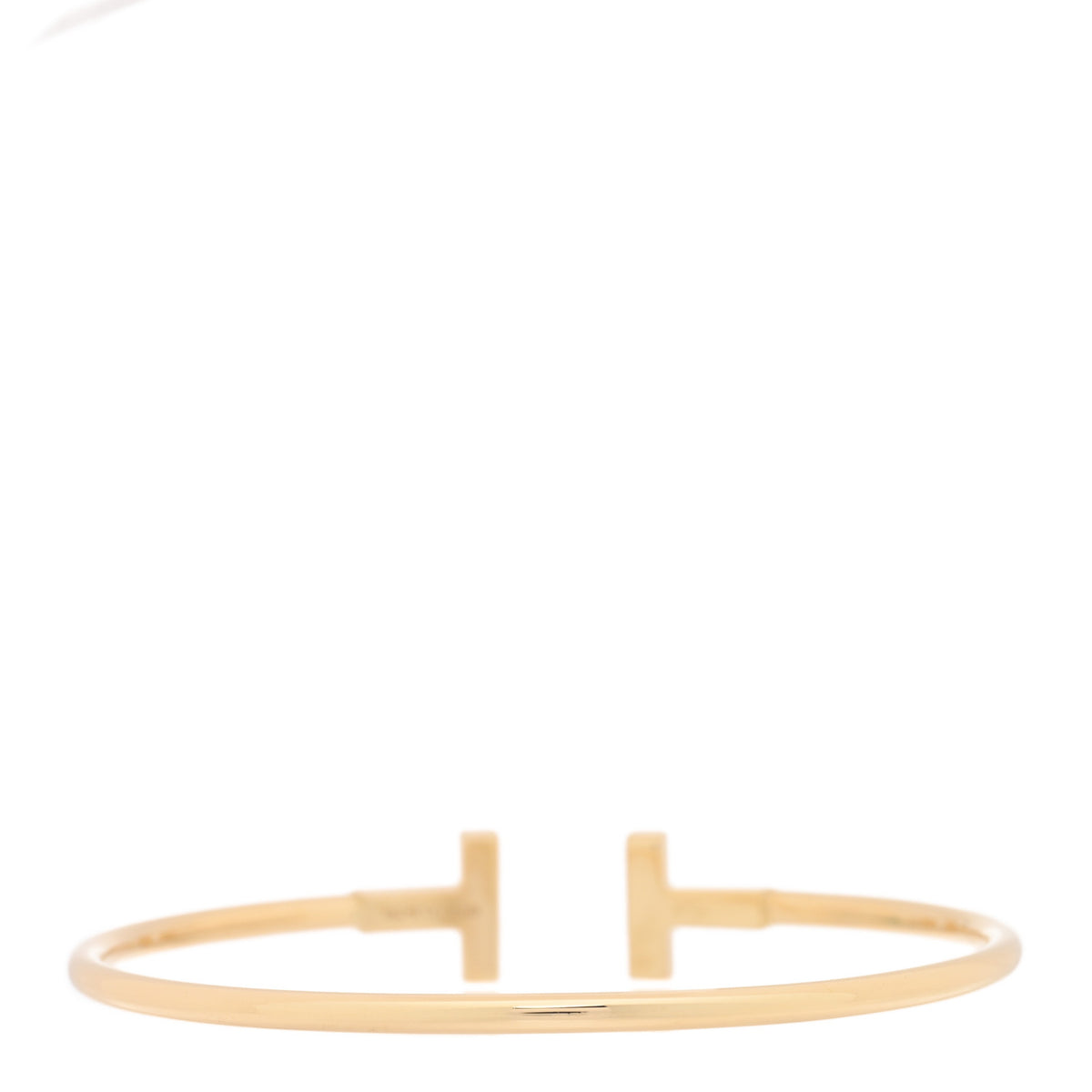 18K Yellow Gold Diamond T Wire Bracelet