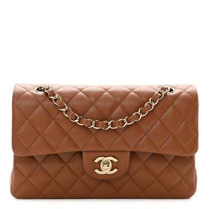 Chanel Caviar Quilted Small Double Flap Light Brown 1 of 10
