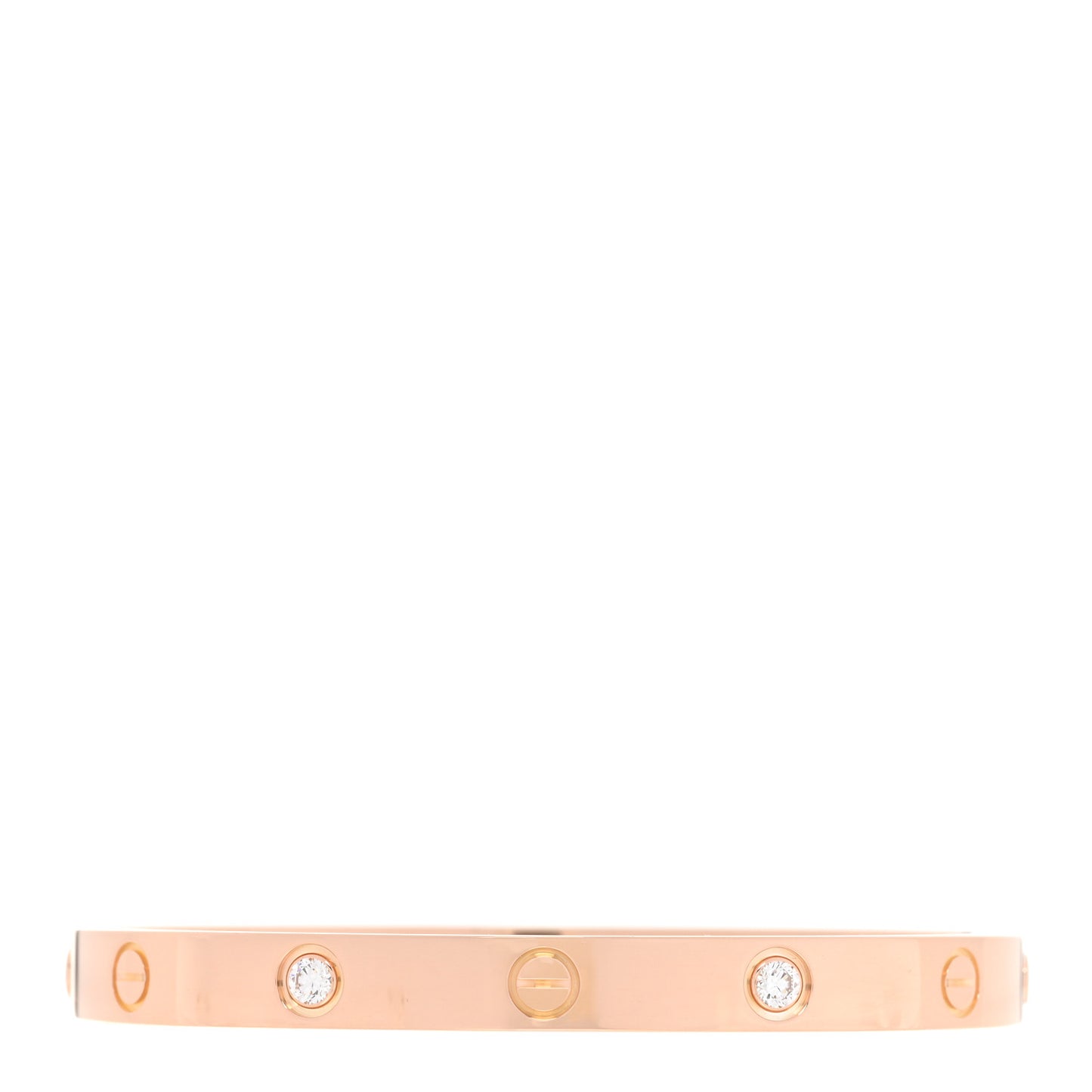 18K Pink Gold 4 Diamond LOVE Bracelet 17