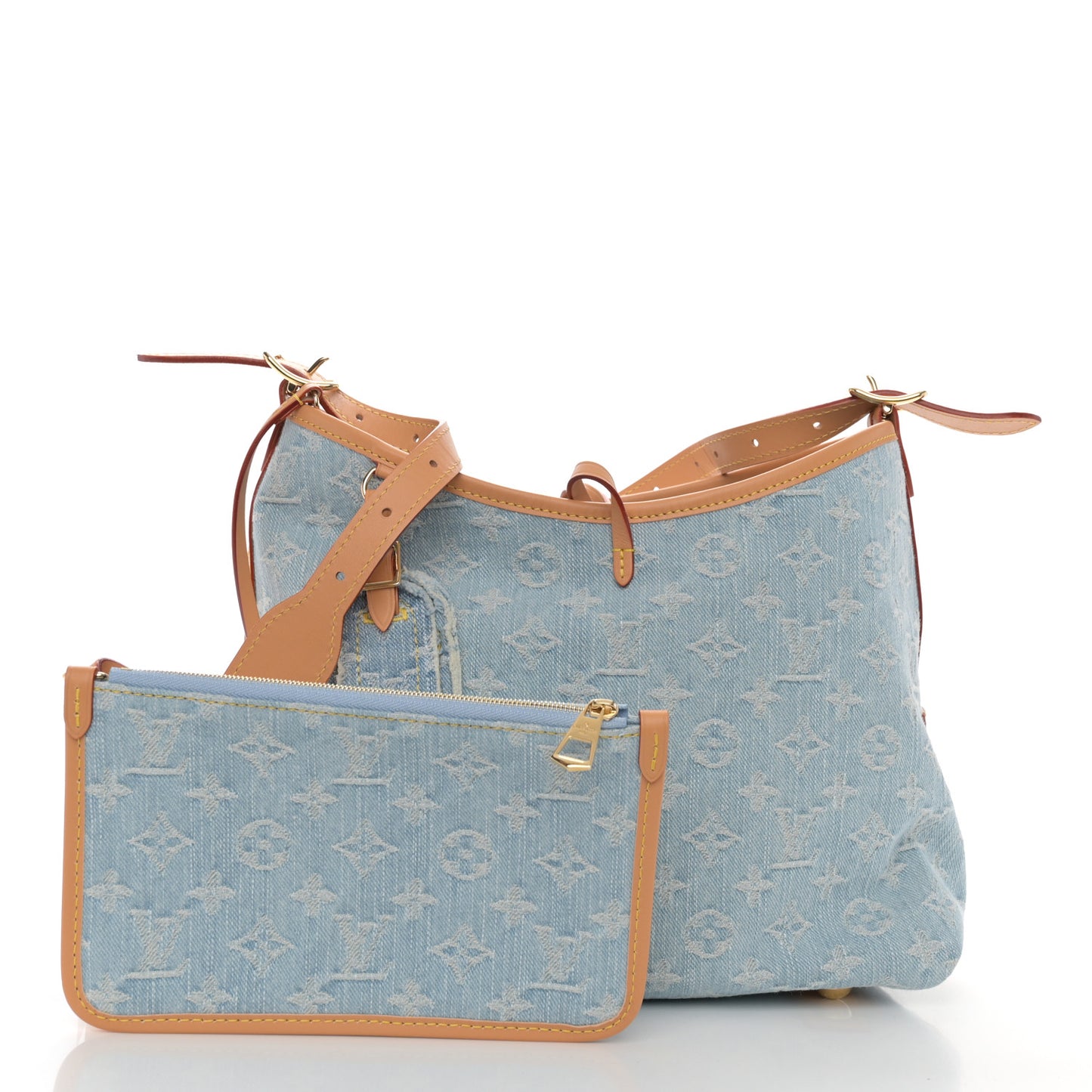 Monogram Denim CarryAll PM Sky Blue
