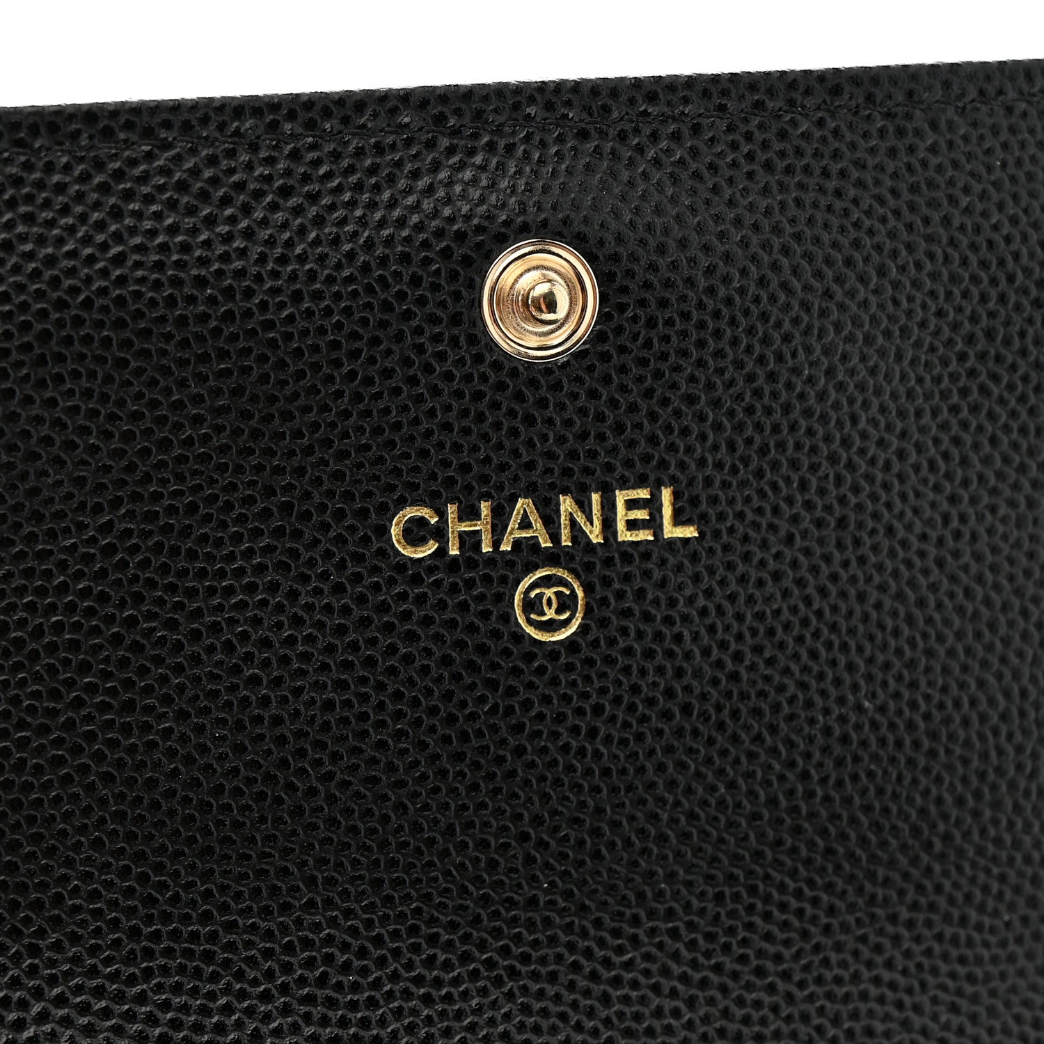 Chanel Caviar Quilted Crystal CC Large Gusset Flap Wallet Black 6 of 9