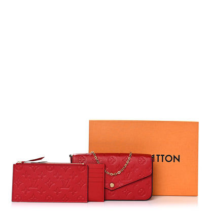Louis Vuitton Empreinte Pochette Felicie Chain Wallet Scarlet 10 of 10