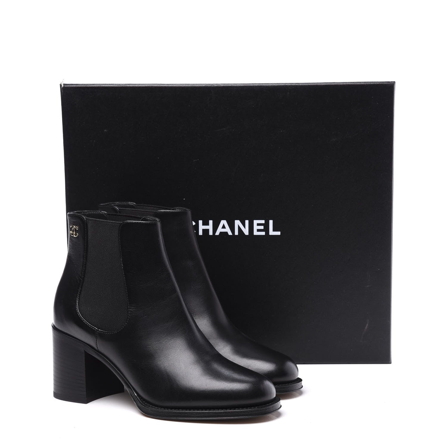 Chanel Calfskin Short Boots 36.5 Black 11 of 11