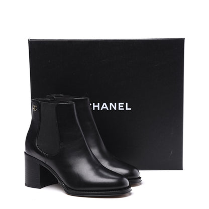 Chanel Calfskin Short Boots 36.5 Black 11 of 11