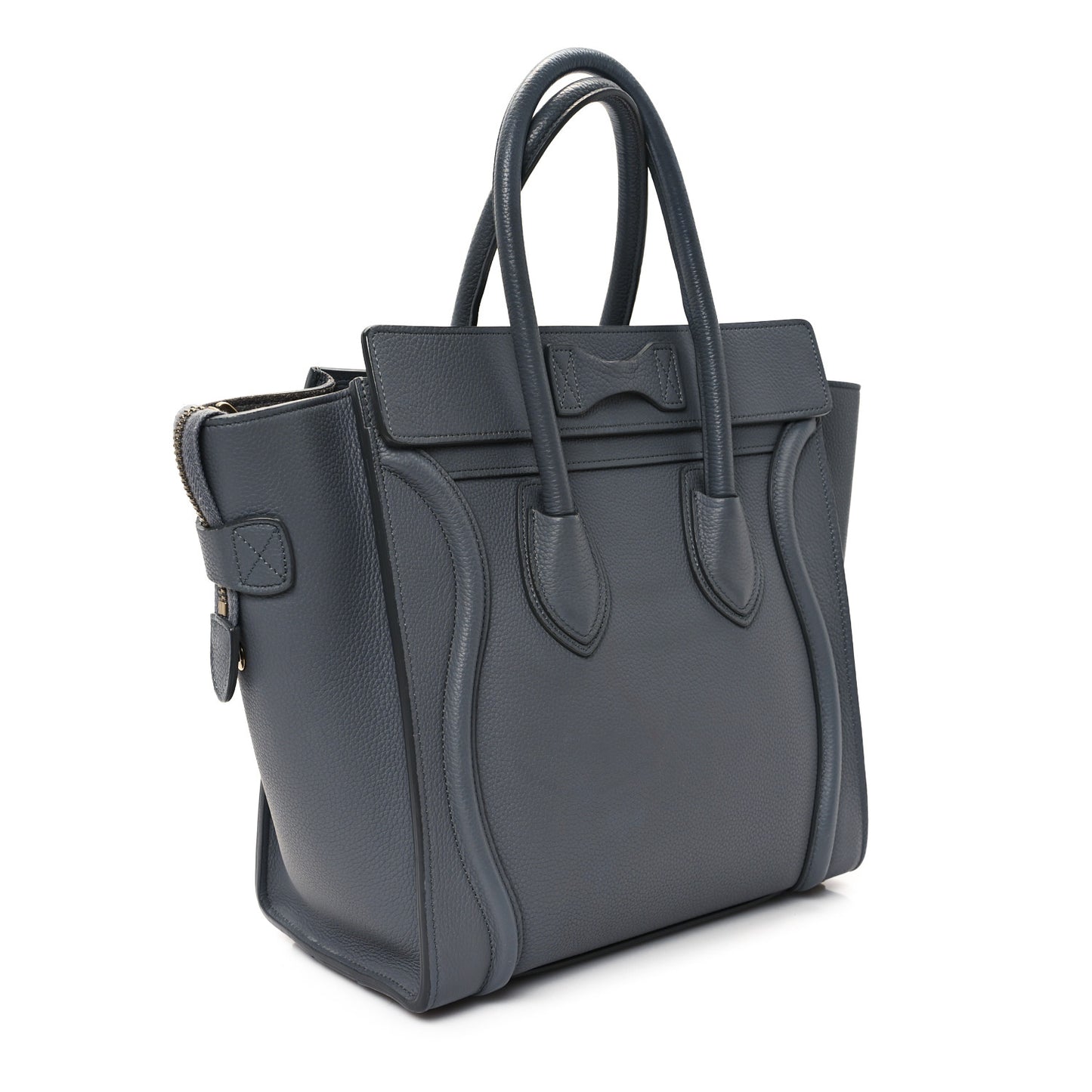 Baby Drummed Calfskin Micro Luggage Kohl