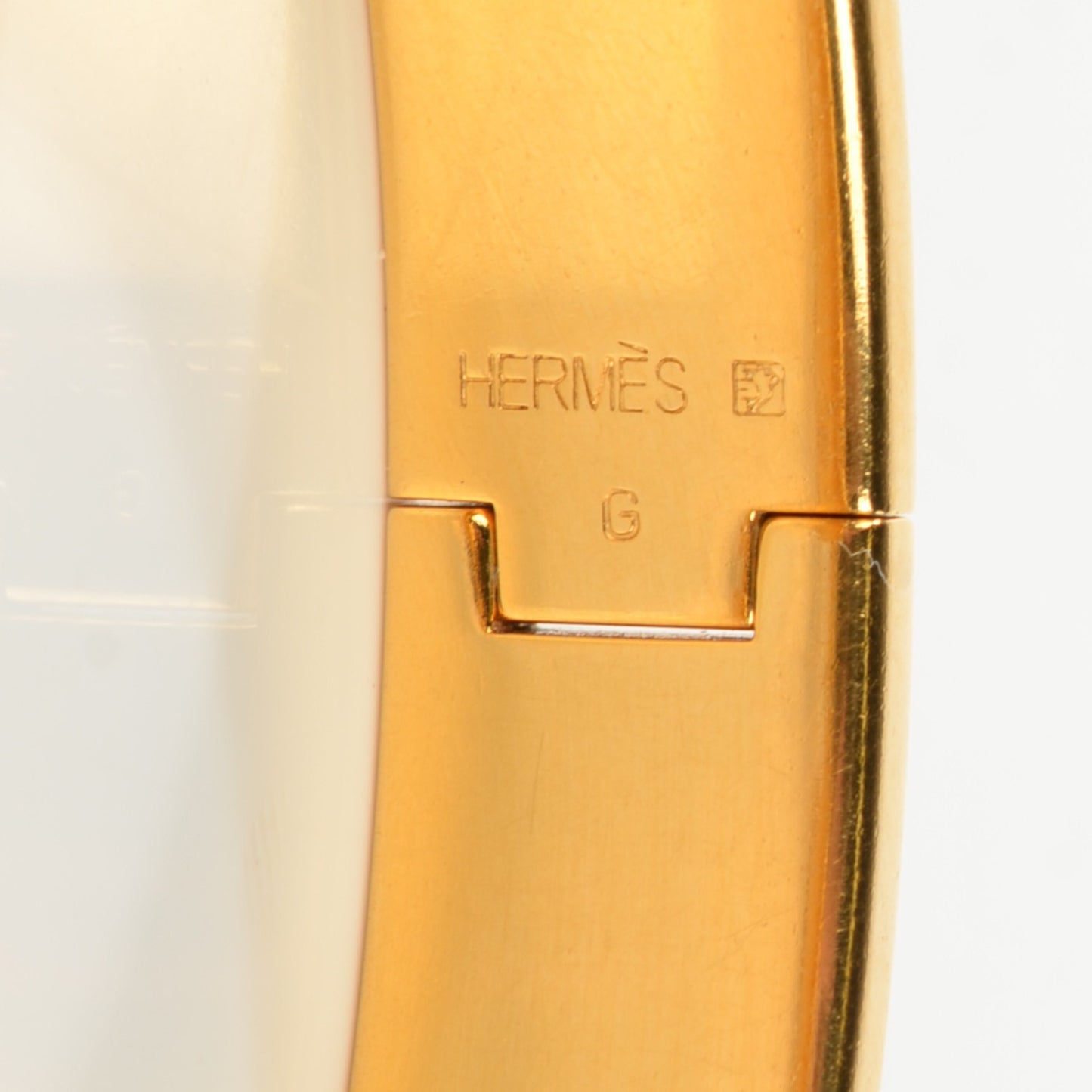 Enamel Narrow Clic Clac H Bracelet GM Chocolate