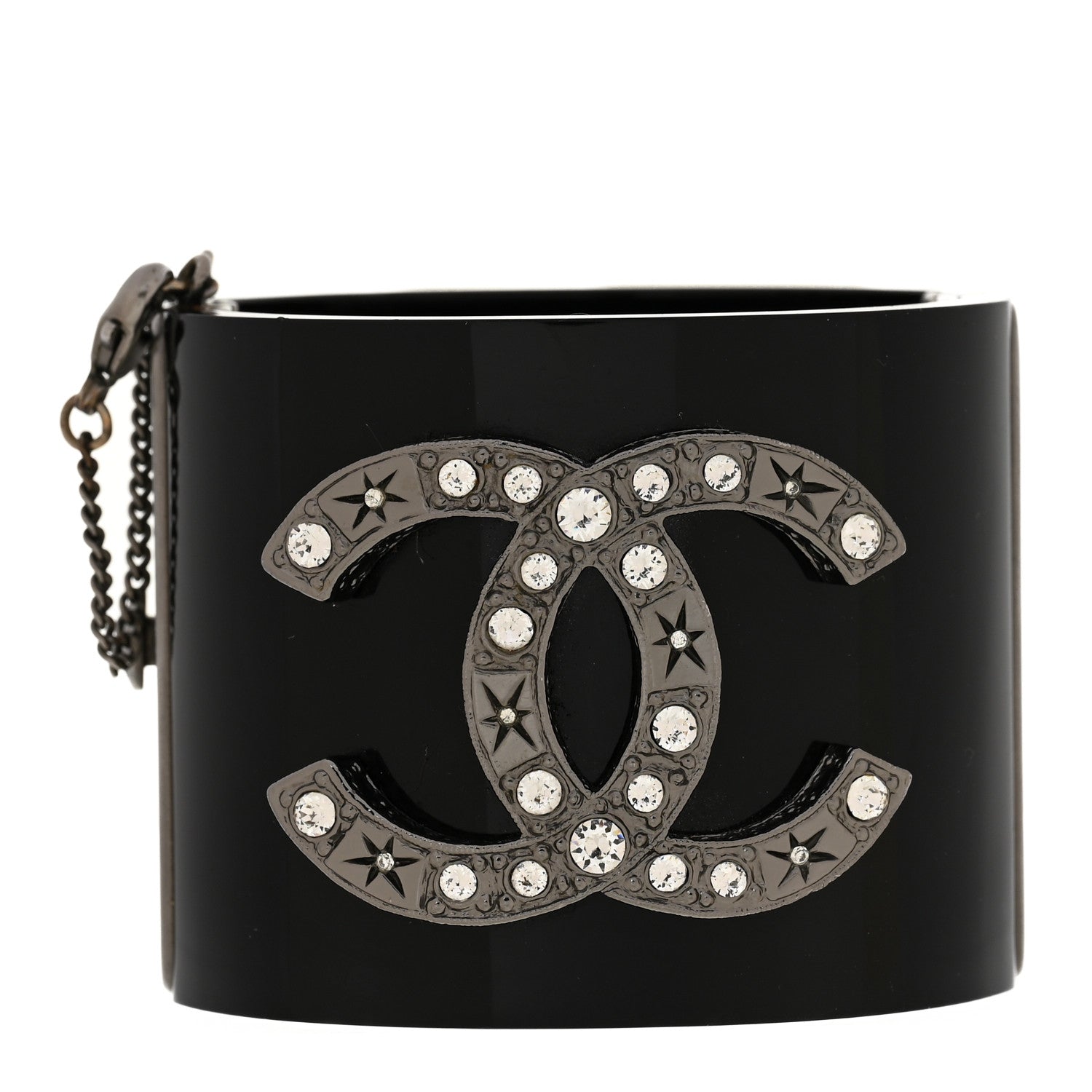 Chanel Resin Crystal CC Star CC Cuff Black 1941453 – FASHIONPHILE