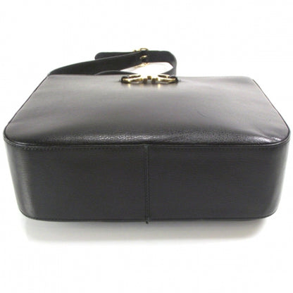 FASHIONPHILE SalavatoreFerragamoLeatherShoulderBagBlack 4 of 11