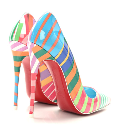 Christian Louboutin Patent Striped Grand Bain Swimming Pool So Kate120 Pumps 36 Multicolor 4 of 7