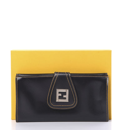 Fendi Coated Canvas Zucca Spalmati Continental Wallet Black Tobacco 9 of 9