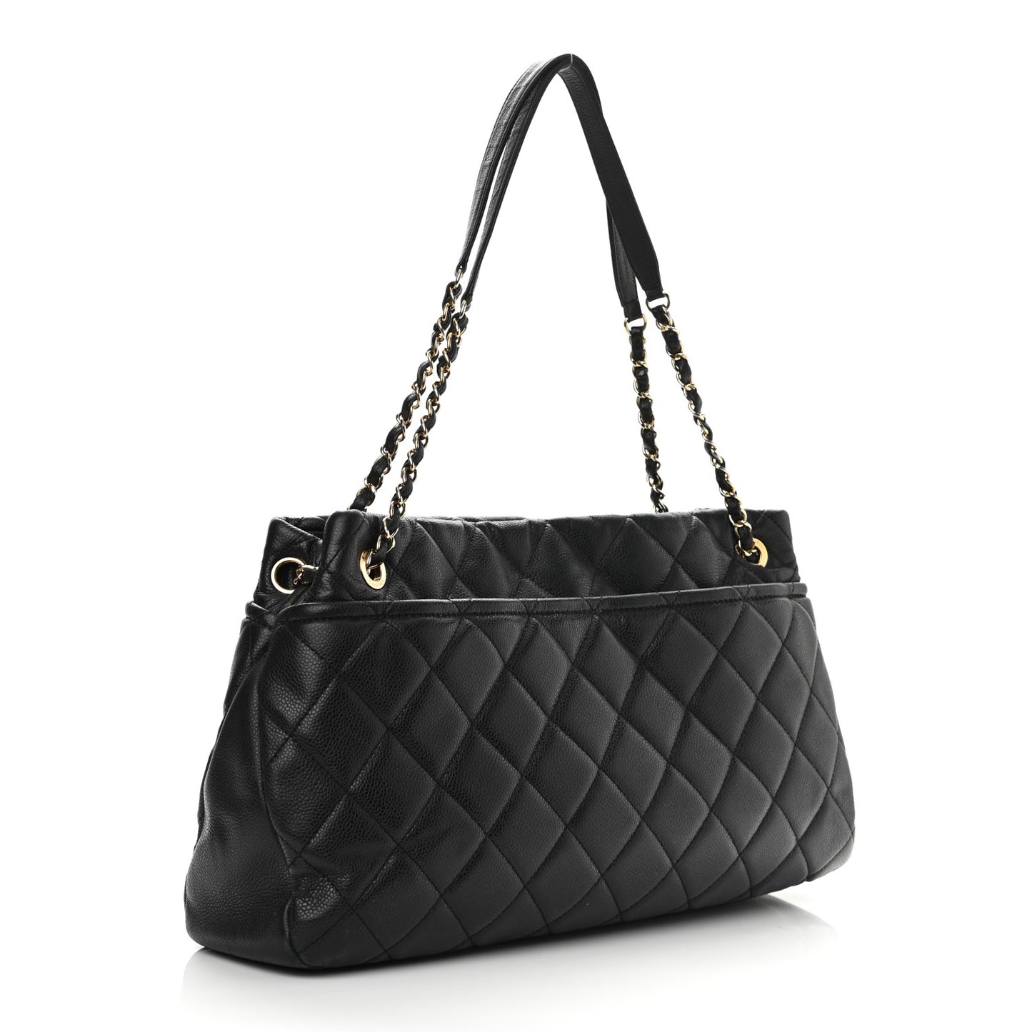 Caviar Quilted Timeless CC Soft Tote Black