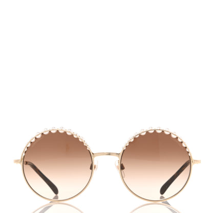 Chanel Pearl Round Sunglasses 4234-H Light Brown 2 of 8