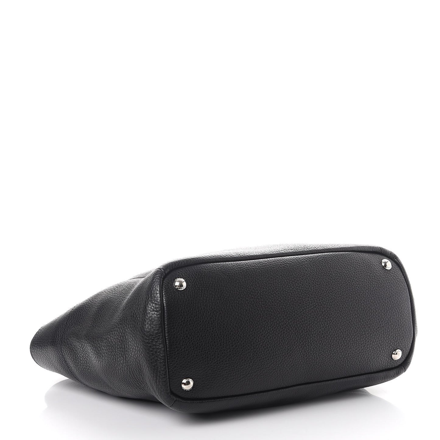 Vitello Daino Side Pocket Tote Nero Black