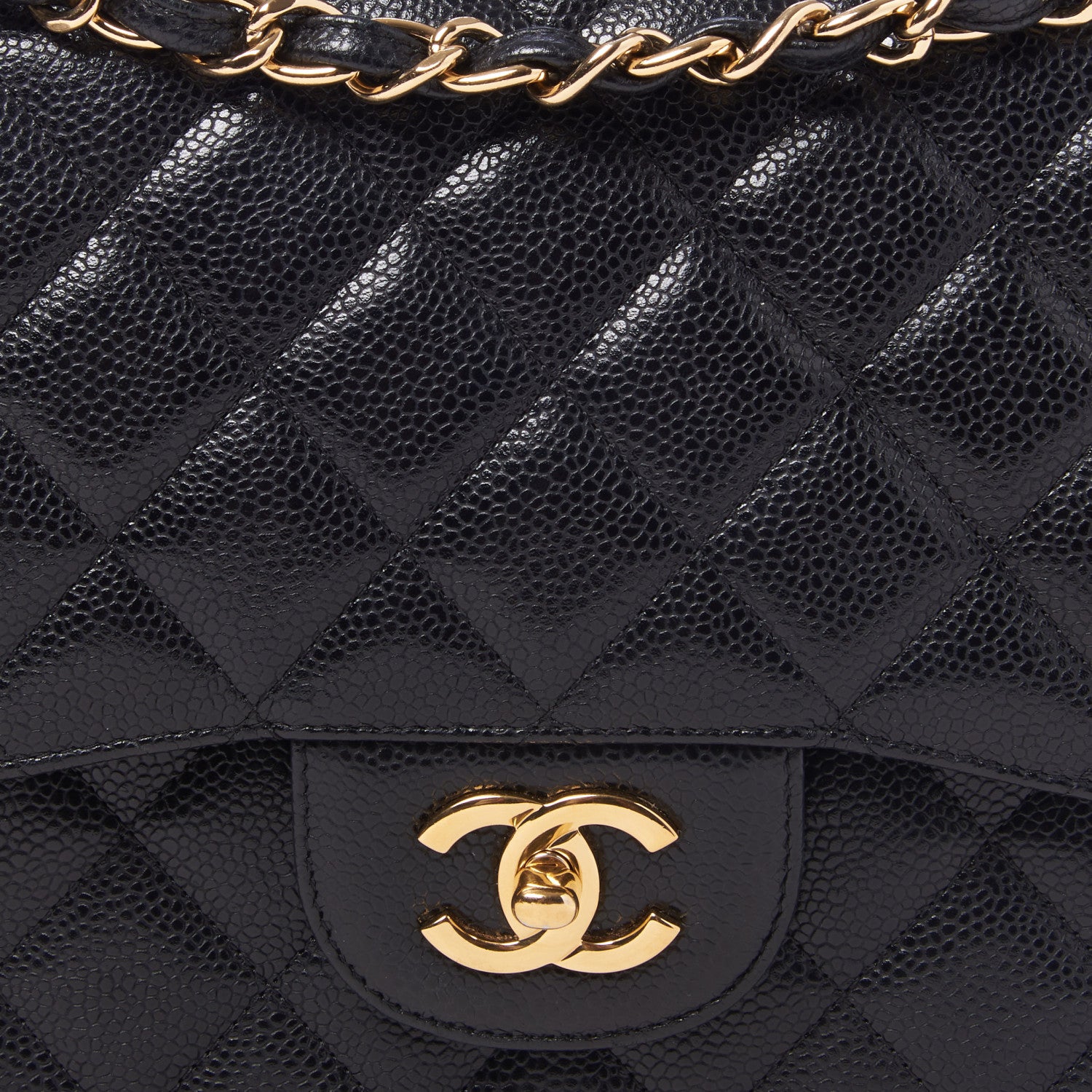 Chanel Caviar Quilted Jumbo Double Flap Black 6 of 9