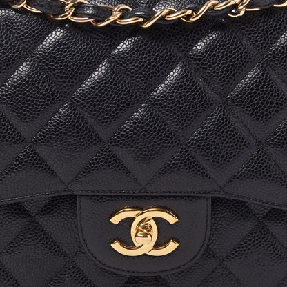 Chanel Caviar Quilted Jumbo Double Flap Black 6 of 9