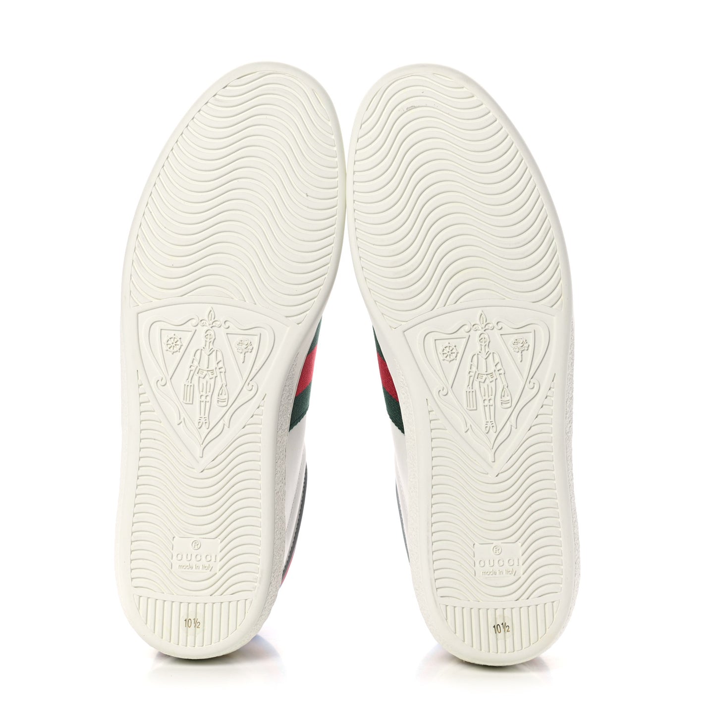 Calfskin Web Mens Ace High Top Sneakers 10.5 White