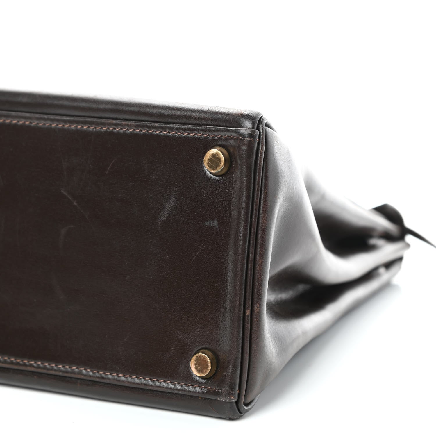 Hermes Box Kelly Retourne 32 Chocolate 12 of 13