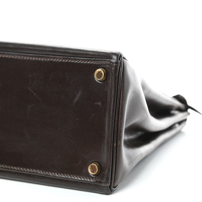 Hermes Box Kelly Retourne 32 Chocolate 12 of 13