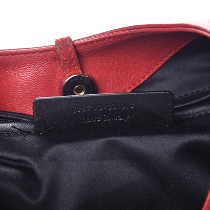 Saint Laurent Goatskin Suede Rive Gauche Tassel Hobo Red 7 of 10