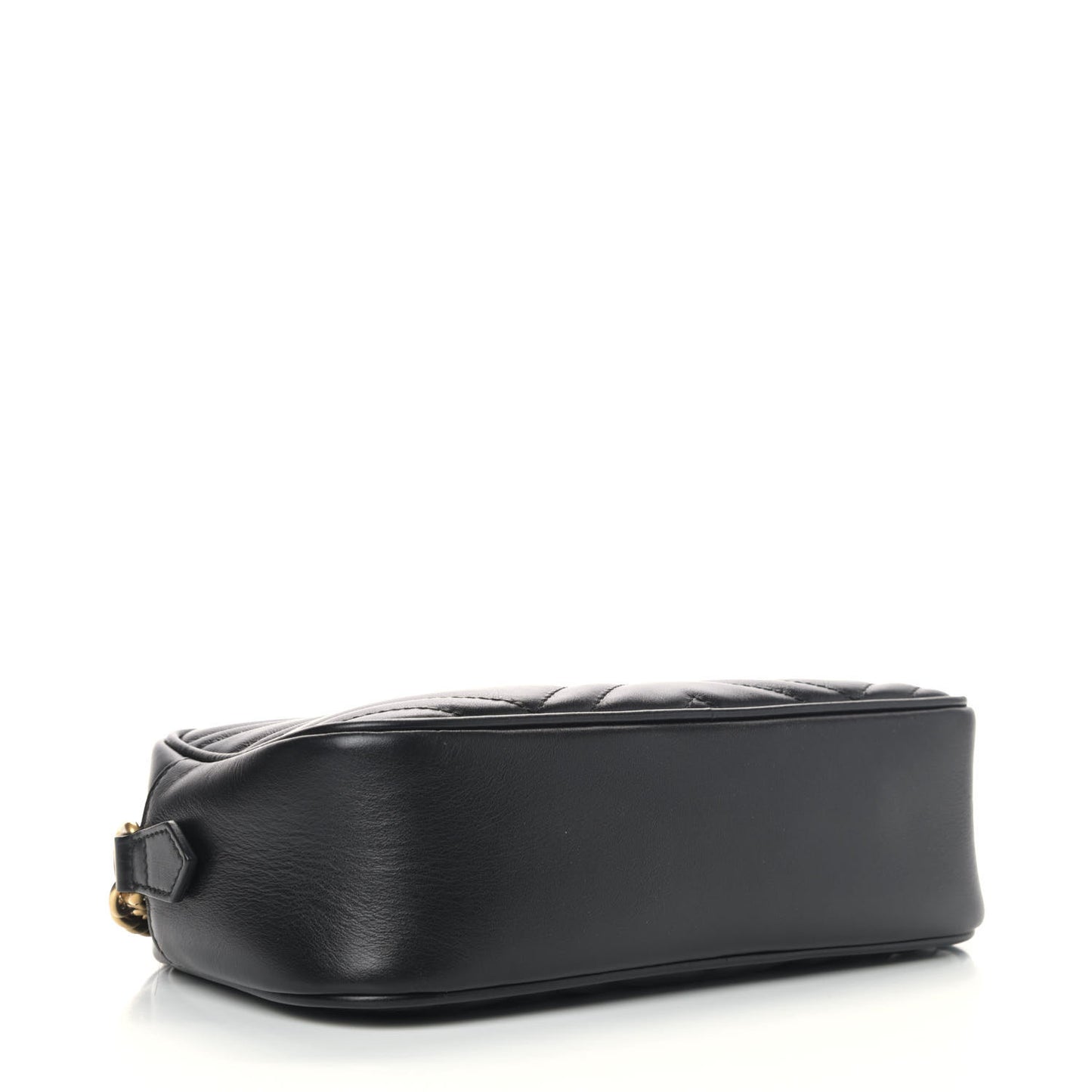 Calfskin Matelasse Small GG Marmont Chain Shoulder Bag Black
