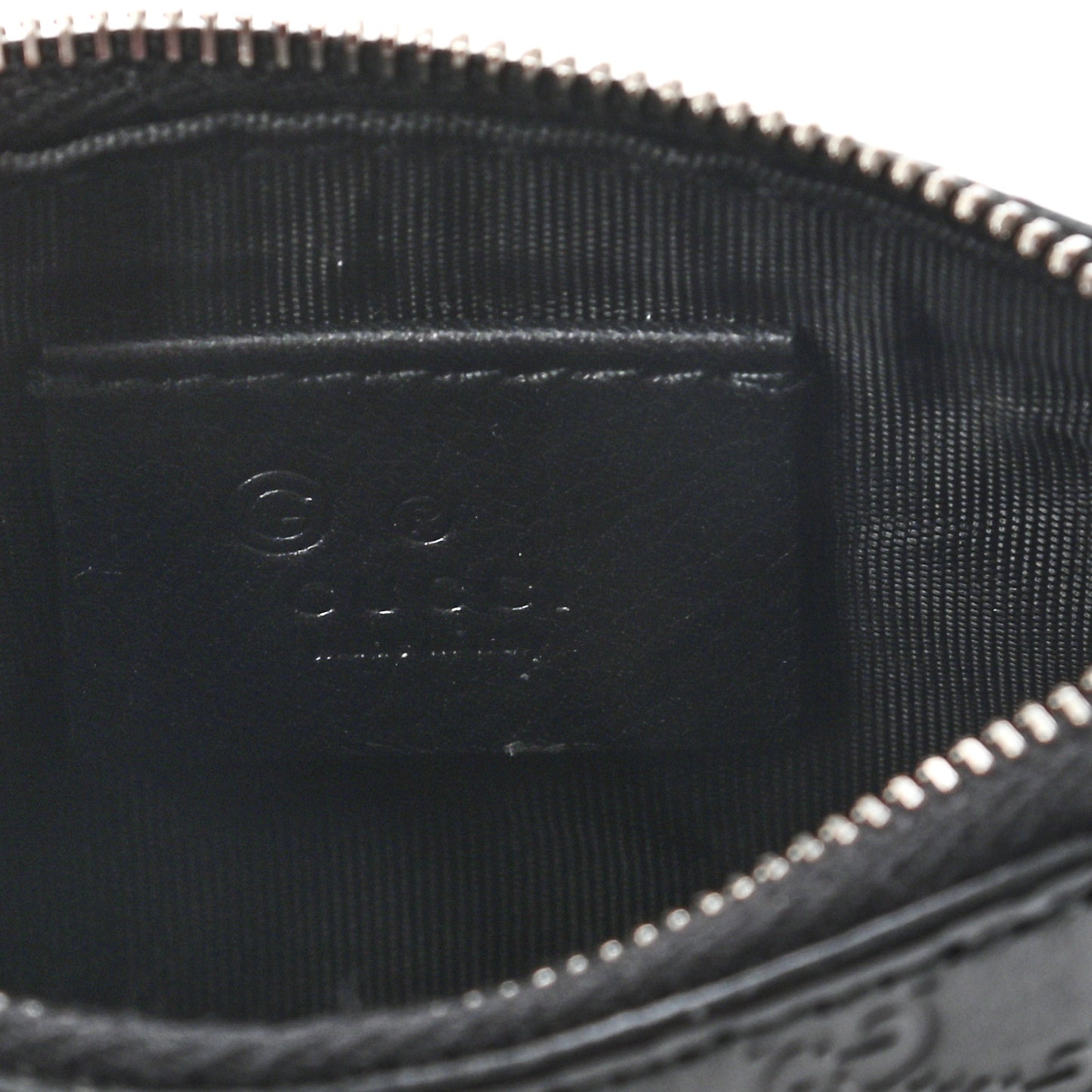 Microguccissima Key Ring Coin Case Black