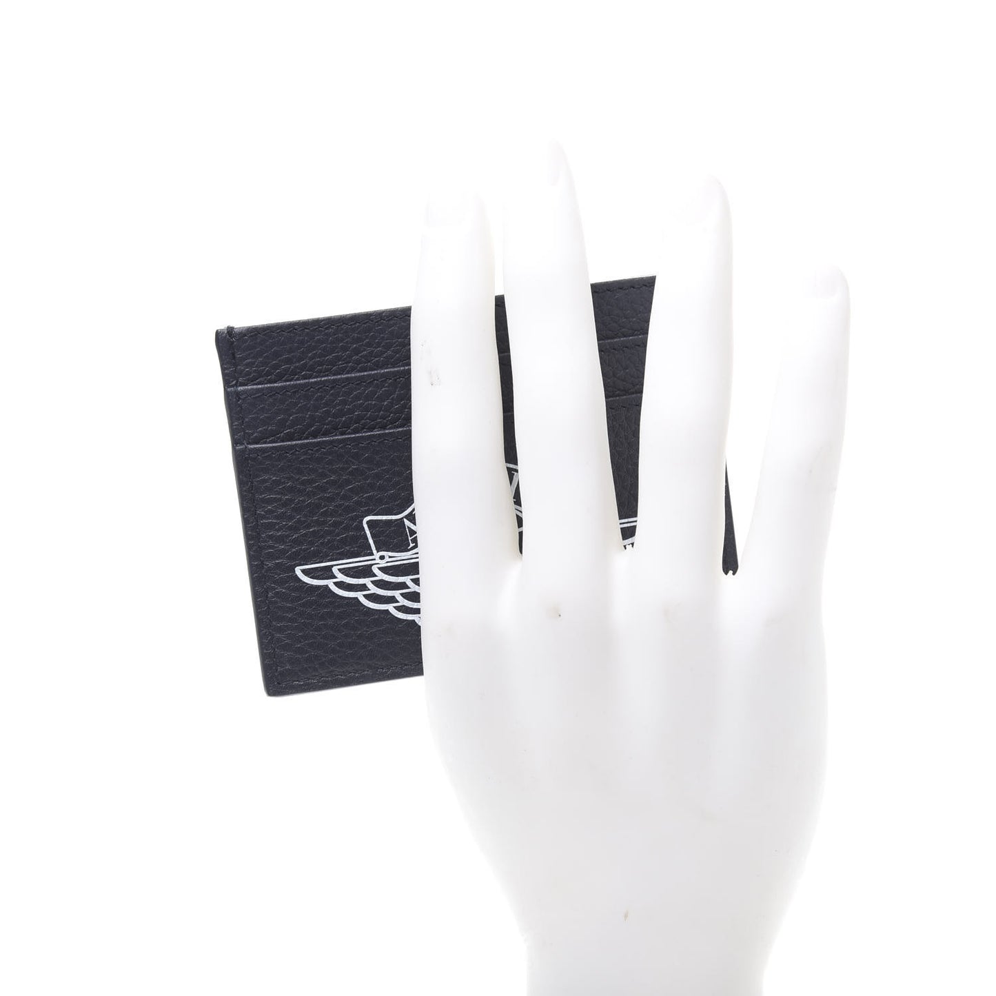 X AIR JORDAN Grained Calfskin Card Holder Bleu
