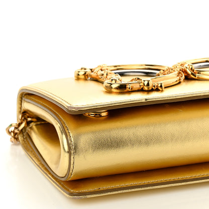 Dolce & Gabbana Metallic Calfskin DG Girls Shoulder Bag Gold 7 of 9
