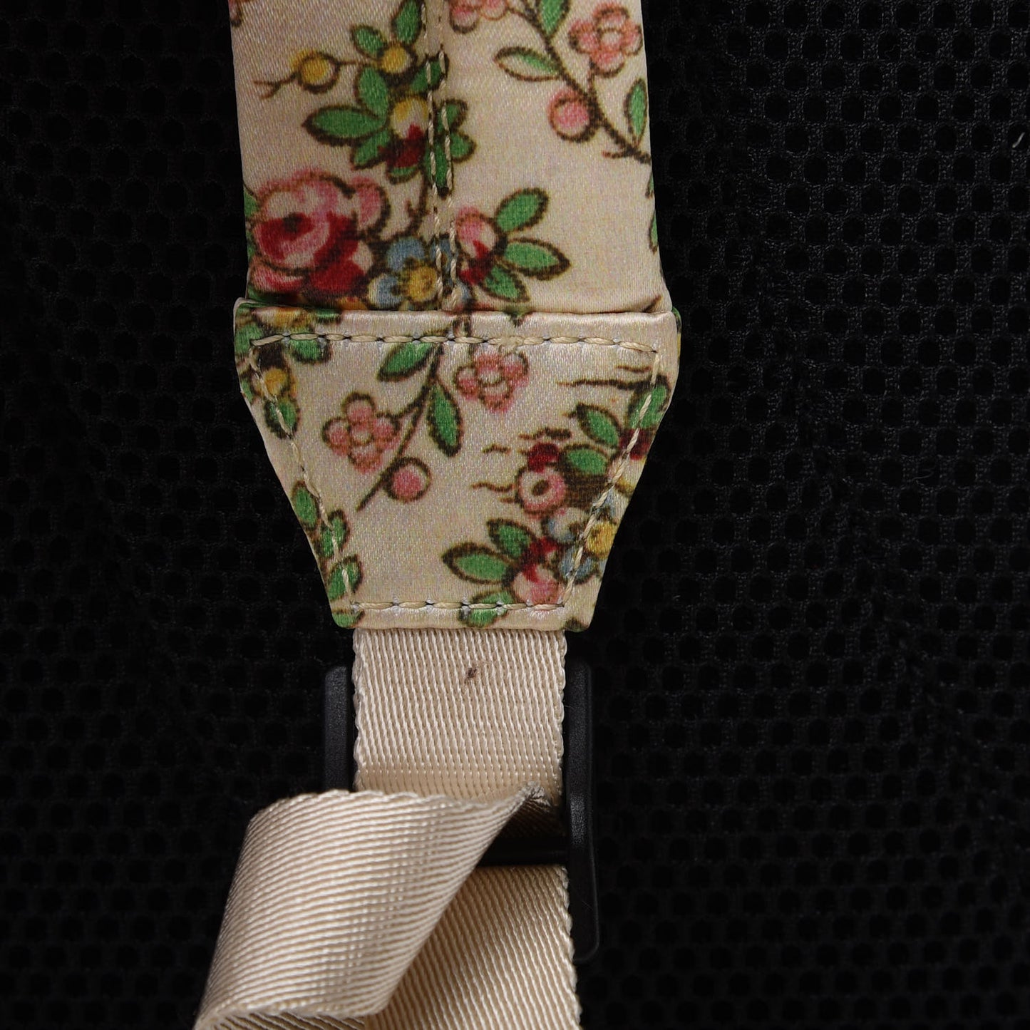 X MLB Satin Floral Print NY Yankees Patch Backpack Ivory Green
