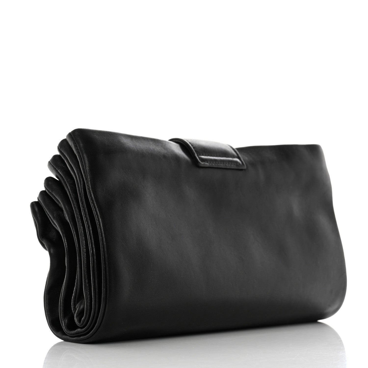 Chanel Lambskin Accordion Globe Clutch Black 2 of 12